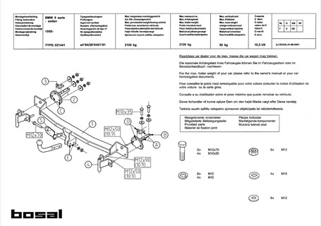 Bmw 5-Serisi Çeki Demiri E39 1995-2003 Sedan - Görsel 4