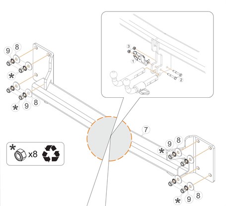 Bmw x6 Çeki Demiri E71 2008-2014 - Görsel 4
