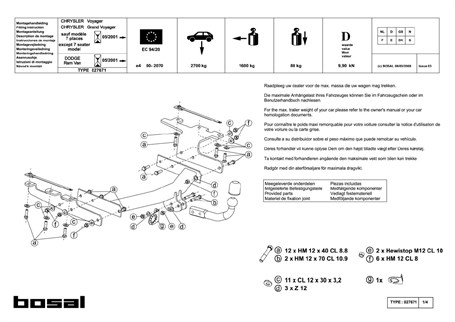 Chrysler Grand Voyager Çeki Demiri 2000-2008 - Görsel 4