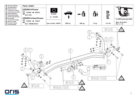 Citroen c4 Picasso Çeki Demiri 2006-2013 - Görsel 4