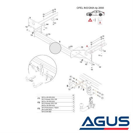 OPEL Insignia A Çeki Demiri 2010-2016 Hatchback,Sedan,Stationwagon - Görsel 4