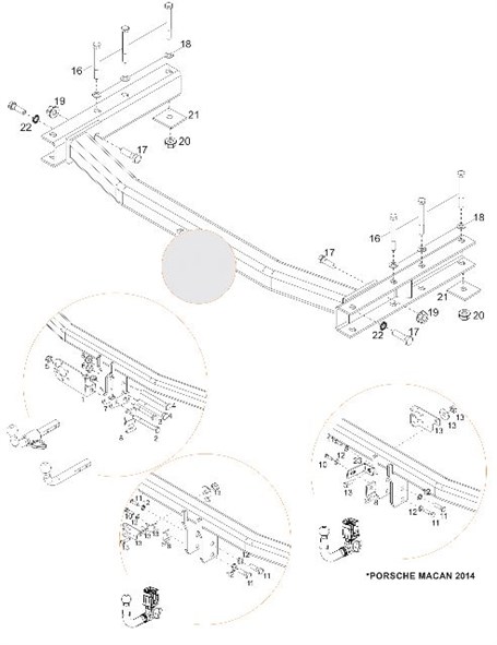 PORSCHE Macan Sökülebilir Çeki Demiri - Görsel 4