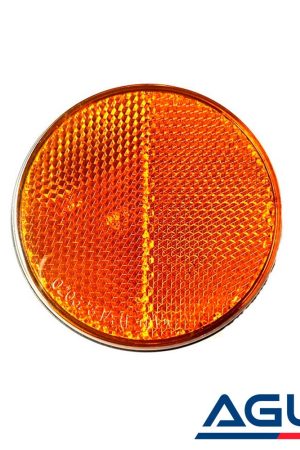 Römork Yuvarlak Reflektör Yapışkanlı Sarı