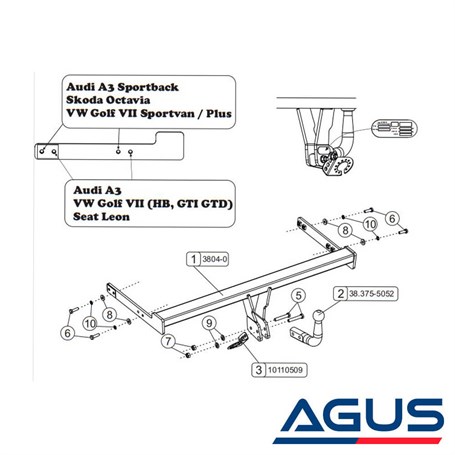 SKODA Octavia III Çeki Demiri 2013- Sedan,Hatchback - Görsel 4